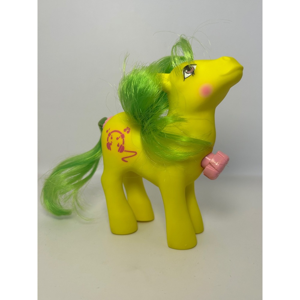 Vintage My Little Pony G1 Swinger Pony Neon Yellow Green Hair 1984 Hasbro G1 MLP